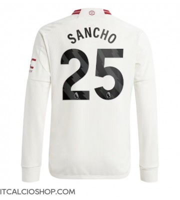 Manchester United Jadon Sancho #25 Terza Maglia 2023-24 Manica Lunga